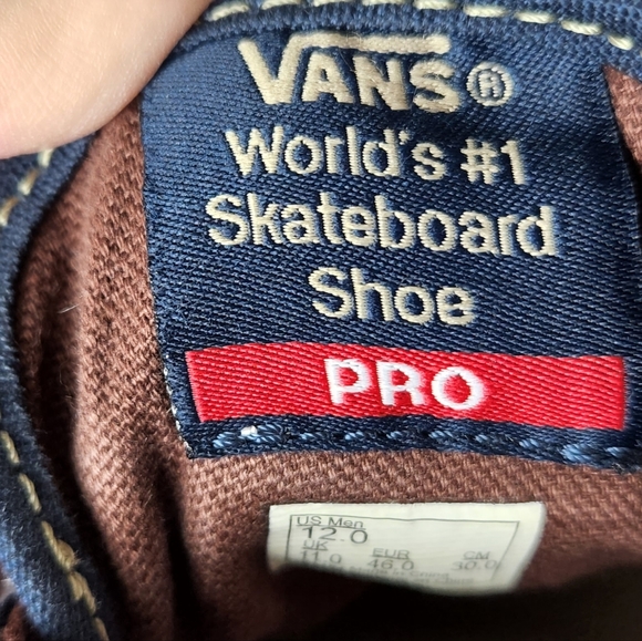 Vans Canvas/leather ultra cush Pro Skater shoe size 12 - Picture 9 of 10